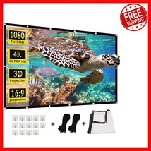 High Reflectivity 150&quot; Projector Screen: Elevate Your Home Theater Exper... - $43.55