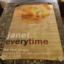 Janet Jackson &quot;Ever Time&quot; 39 1/2 X 60 Inches Original Huge Promo Poster!! Rare! - £14.48 GBP