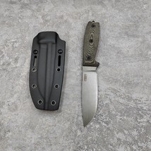 YTL8 Steel Fixed Blade Knife Micarta Handle 59HRC Outdoor EDC Survival, Hunting - £89.59 GBP