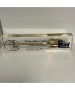 Columbia College Science Building Groundbreaking May 3 2012 In Lucite 7”... - $47.32 CAD