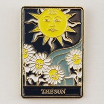 The Sun Tarot Sunflower Skulls Enamel Pin Fashion Accessory Jewelry