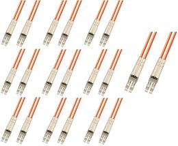 6 Meter Multimode Duplex Fiber Optic Cable (50/125) - LC to LC - Orange - 10 Pac - $86.10