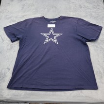 Dallas Cowboys Authentic Shirt Mens 2XL Blue Pull Over Round Neck Short ... - £12.63 GBP