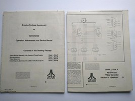 Asteroids Original 1979 Video Arcade Game Schematic Diagrams Two Sheets  - $38.71