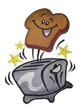 Lets go Outback for BBQ Apron Design [Toaster with Happy Toast] Embroidered Iron - £10.07 GBP