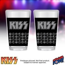 KISS BAND - Set of 2 Pint Glasses (16 oz. each) in Gift Box - £31.08 GBP