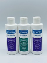 Medline Lot Of 3 REMEDY Essentials 4 oz, 2 Moisturizer Body Lotion &amp; 1 Cleanser - £15.97 GBP