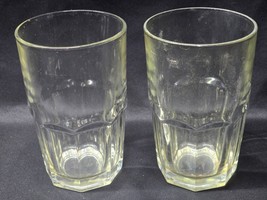 Pair Of 2 Crisa Boston Clear Cooler Tumbler Glasses 5.625&quot; Paneled 12 Ounce - $21.27