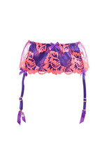 Agent Provocateur Womens Suspenders Bright Floral Lace Multicolor Size M - £89.75 GBP