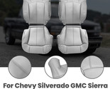 Leather Seat Cover Gray For Chevy Silverado GMC Sierra 1999-2000-2001-2002 - £84.77 GBP