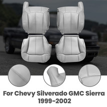 Leather Seat Cover Gray For Chevy Silverado GMC Sierra 1999-2000-2001-2002 - £84.50 GBP