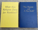 Watchtower Jehovah&#39;s Witness 2 Book Lot New Heavens New Earth &amp; Religion... - $29.07
