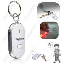 Portable Mini Whistle Sound Control LED Key Finder Locator Find Lost Keys Chain  - £10.19 GBP