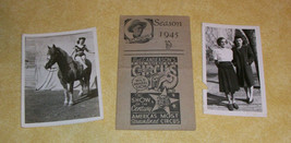 Bud Anderson&#39;s Streamline Circus &amp; Wild Animal Show 1945 Season Card Horse Photo - £47.74 GBP