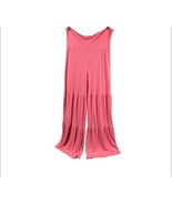 Si Avance Pants Women Large Pink Tiered Wide Leg Stretch Boho High Waist... - $23.14