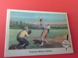 1959 FLEER  TED  WILLIAMS# 3  PRACTICE MAKES PERFECT      NEAR  MINT  OR... - £70.60 GBP