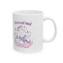 cat mood funny Ceramic Mug, (11oz, 15oz) animal lovers  - £14.20 GBP+