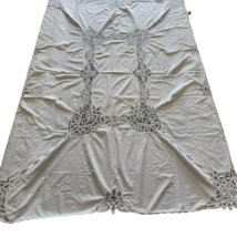 Lace Tablecloth White Cottage Core Country Farm House Wedding Bridal Shower Vtg - £46.98 GBP