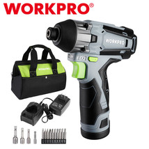 WORKPRO 12V Cordless Impact Driver Kit 1/4&quot; Hex Electric Impact Drill/Dr... - $111.99