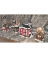 vintage light up christmas village Rare Unique St Nicholas Square-SHIPS ... - £191.83 GBP