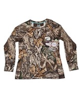 Realtree Shirt Long Sleeve Scent Control Women&#39;s Camo Performance Flex S... - £15.25 GBP