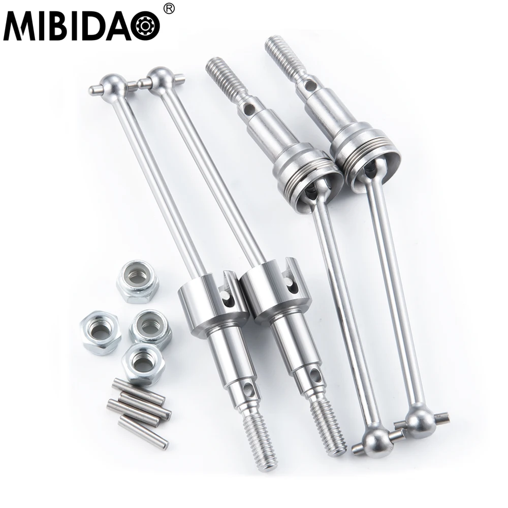MIBIDAO Steel Front Rear CVD Drive Shaft Dog Bone For 1/16 HBX 16889A 16889 - £15.96 GBP