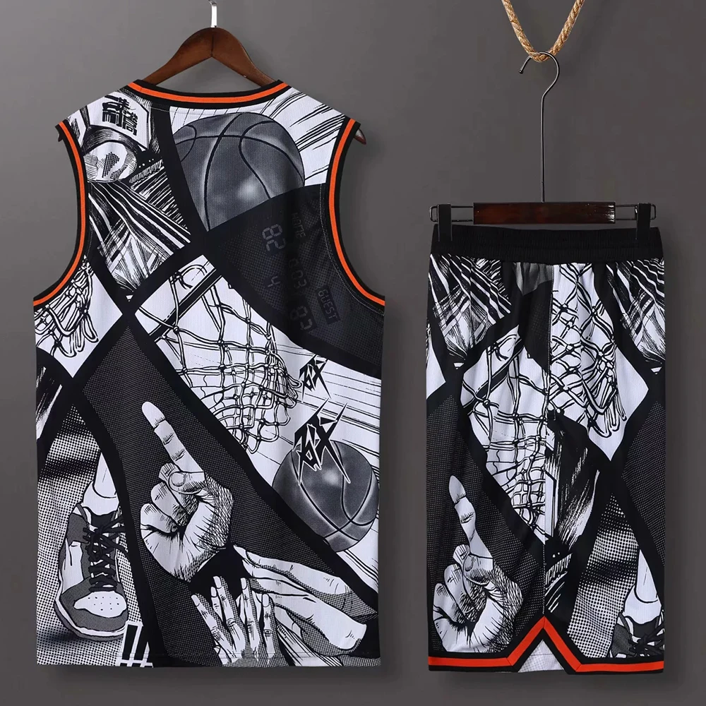 Sporting Men Basketball  L-6XL,Aldult Basketball s Set Sportings Tracksuits Clot - £45.56 GBP