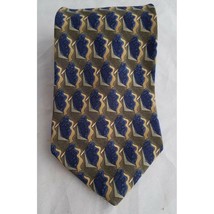 Cambridge Classics 100% Imported Silk Tie Geometric Green Blue 60&quot; - £7.85 GBP