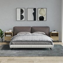 Bedside Cabinets 2 pcs Sonoma Oak 40x35x50 cm - £42.18 GBP
