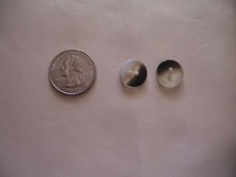 24 GREY WHITE TRANSPARENT 1/2″ BLOUSE FLAT BUTTONS - £8.71 GBP