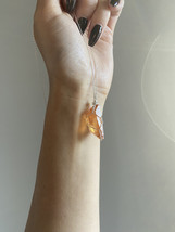 Tangerine Quartz Necklace / Naturally occurring orange quartz / Crystal of Hope  - £26.18 GBP