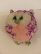 TY Beanie Ballz Ozzy the Pink And Purple Owl 5&quot; Tall Retired NM Tush Tag Only - £15.94 GBP
