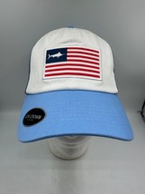 Columbia Sportswear PFG Mesh Snap Back Fish Flag Cap Blue White Fishing Outdoors - $19.24