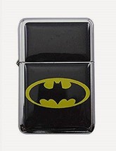 Batman Logo Flip Top Lighter Oil Chrome Refillable Cigar Cigarette w insert - £10.07 GBP