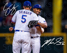 Corey Seager Marcus Semien Signed 8x10 Glossy Photo Autograph RP Signature Print - £13.27 GBP