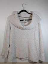 Orvis Light Gray cowl neck soft pullover women’s sweater Medium - $13.86