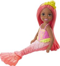 Barbie Dreamtopia Chelsea Mermaid Doll with Pink Hair &amp; Tail, Tiara Accessory, S - £11.18 GBP+