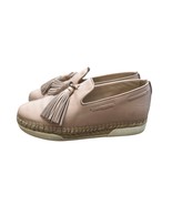 TOD&#39;S Leather Tassel Espadrille Slip On Shoes Powder Pink Size 36.5 US 6.5 - $135.33 CAD