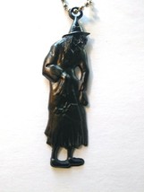 Halloween Plastic Witch Keychain Gothic Spooky Gift Black Creepy Cool Vintage  - £8.02 GBP
