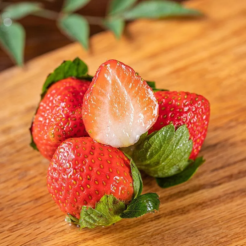 Red Strawberry  100 Seeds Big Flesh Fruit Perennial Container USA - £6.52 GBP