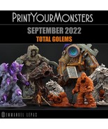 3D Printed Print Your Monsters Total Golems Set 28mm - 32mm D&amp;D Wargaming - $134.56+