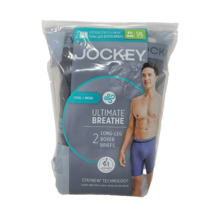 Jockey Ultimate Breathe 2-Long Leg Boxer Briefs Mesh Big Man Size 5XL (5... - £19.53 GBP