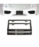 Brand New Universal 100% Real Carbon Fiber Cadillac License Plate Frame ... - $26.88