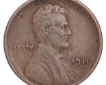 1911-S Lincoln Wheat Cent 1C Penny (Fine, F Condition) - $72.71