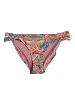 Jessica Simpson Bikini Bottom Womens XL Pink Floral Side Shirred Swimsui... - $13.99