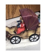 Christmas Figurine Horse Sled Carriage Ride Christmas Tree Holiday Time - $17.42