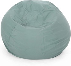 Great Deal Furniture Poppy Indoor Water Resistant 4.5&#39; Bean Bag, Teal - £92.15 GBP