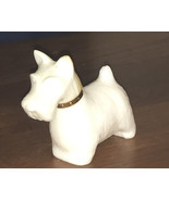 AVON White Glass SCOTTISH TERRIER Dog, Perfume Bottle,  Figurine Vintage... - £2.35 GBP
