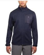 Spyder Mens Jacket Blue Full-Zip Pockets Relaxed Fit Stand Collar Heavyw... - $59.99