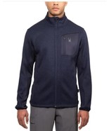 Spyder Mens Jacket Blue Full-Zip Pockets Relaxed Fit Stand Collar Heavyw... - $1,104.81 MXN